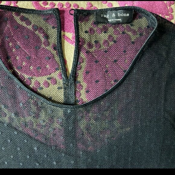 Rag & Bone - Black, silk Charlotte mini dress size 10 - Picture 7 of 11